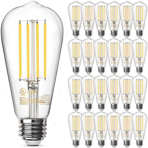 TJOY Vintage ST58 Edison bulb 8W with classic glow for chandeliers