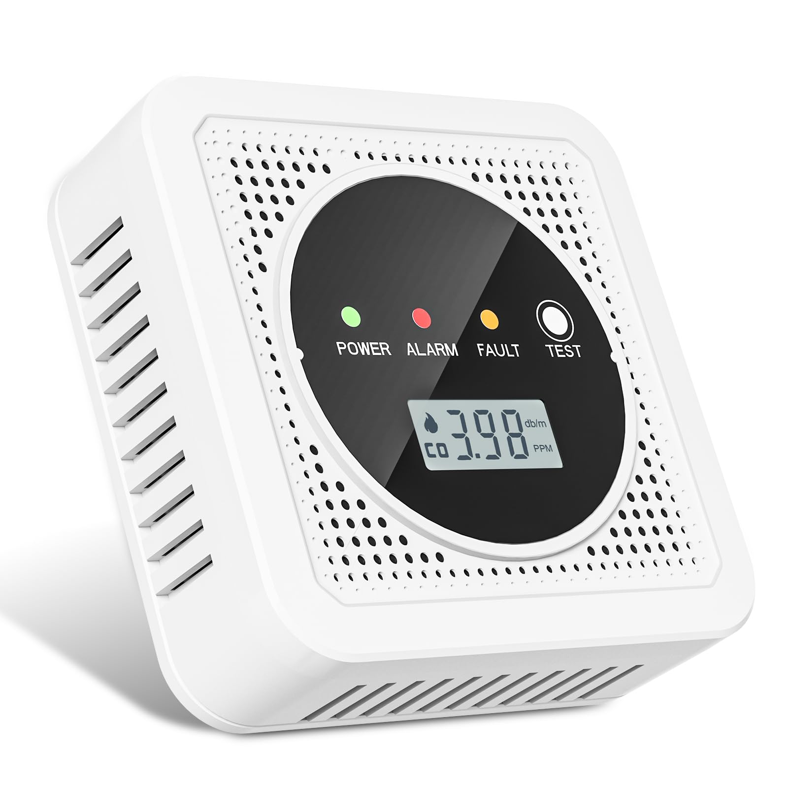 TJTFJS 2-in-1 smoke and CO detector with LCD display for clear readings