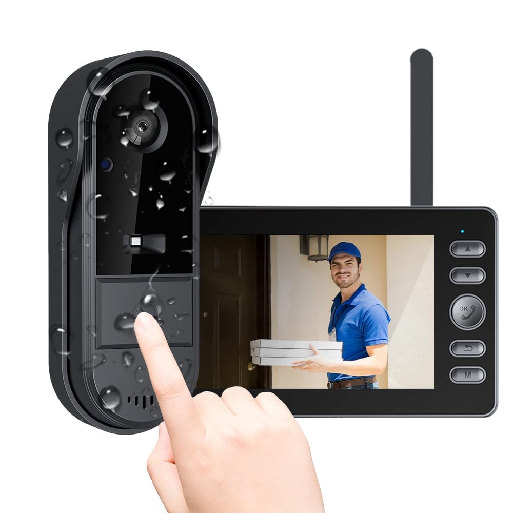 TKMARS doorbell camera 1080p delivers clear front-entry footage.