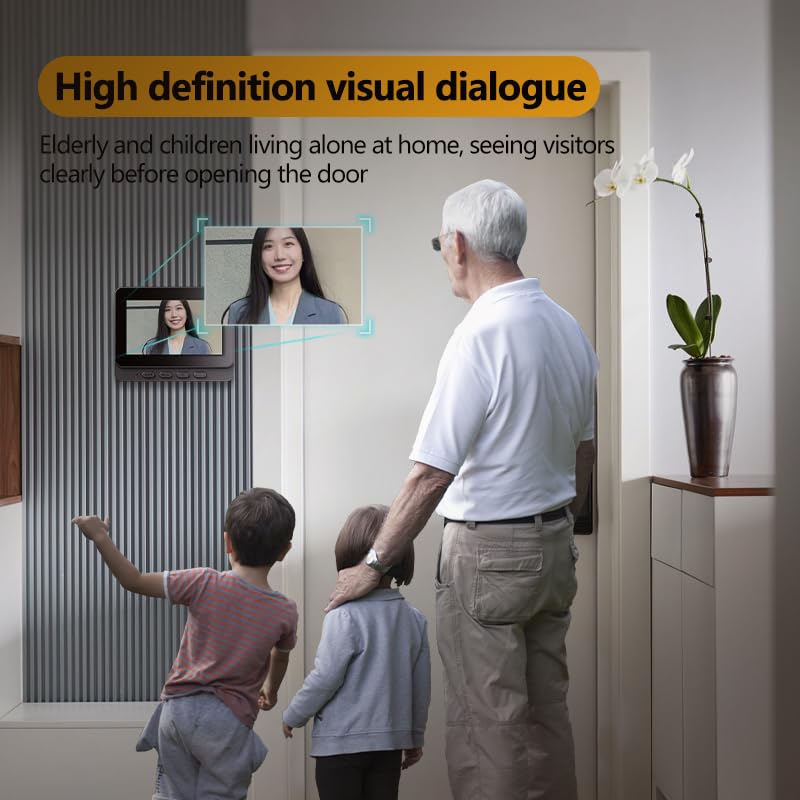 TKMARS two-way audio intercom enables talk-with-visitor from inside.