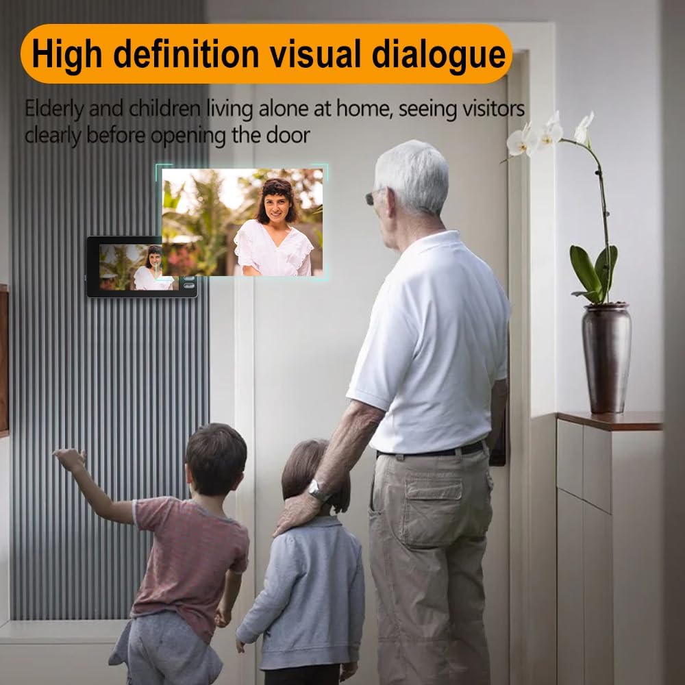 TKMARS video intercom 2-way talk enables quick visitor communication.