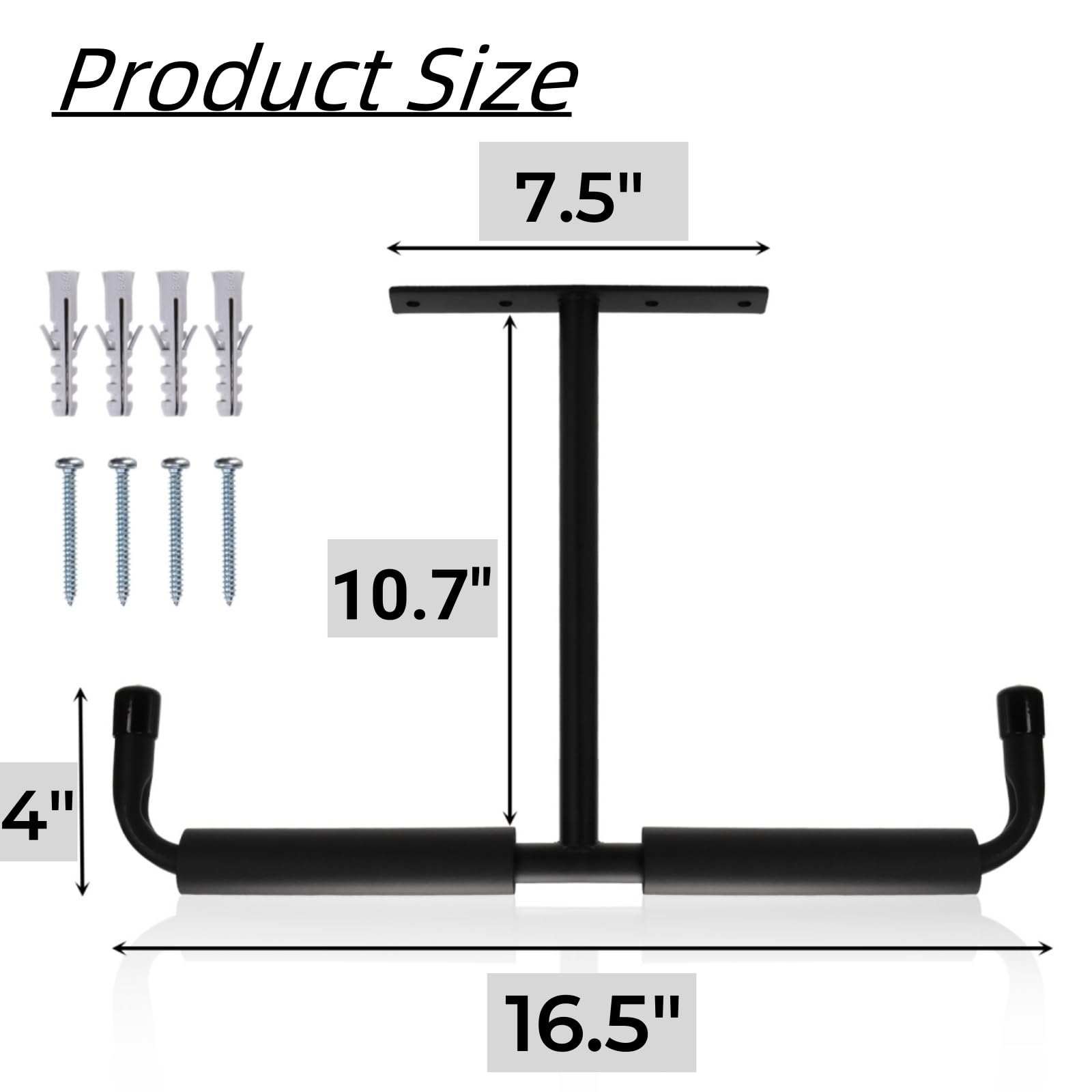 Tlence ceiling-mount hanger demonstrates sturdy installation for heavy items.