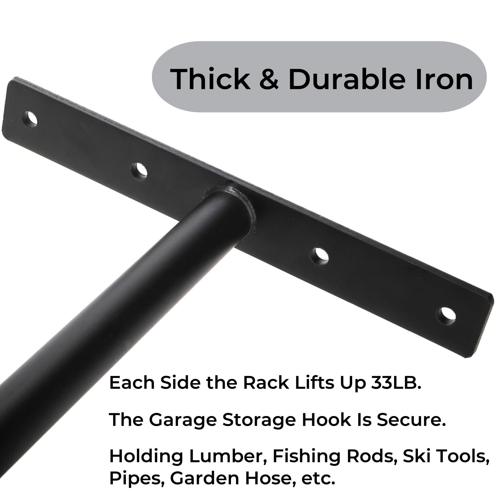 Tlence double T-bar ladder rack supports a bike with solid stability.