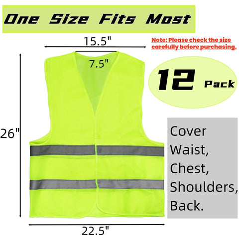 Tlence high visibility vest back view highlights reflective strips for 360° nighttime visibility.