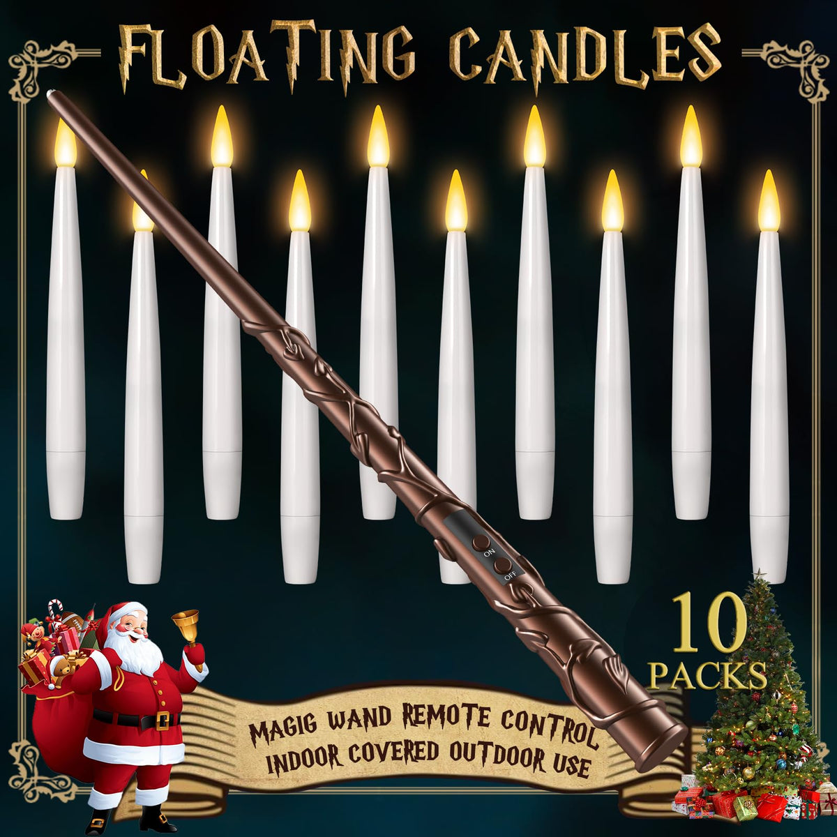 TLPUHU floating candles with wand remote create magical ambient glow.
