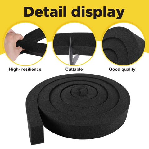 Tlswshsy foam seal provides dust and draft protection around air conditioning.