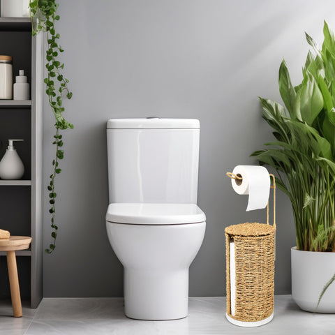 TLUCBAA HOME lid keeps bathroom dust out and rolls tidy.