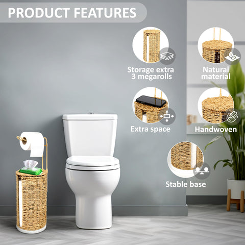 TLUCBAA HOME mega-roll compatibility fits six to nine inch diameter toilet paper.