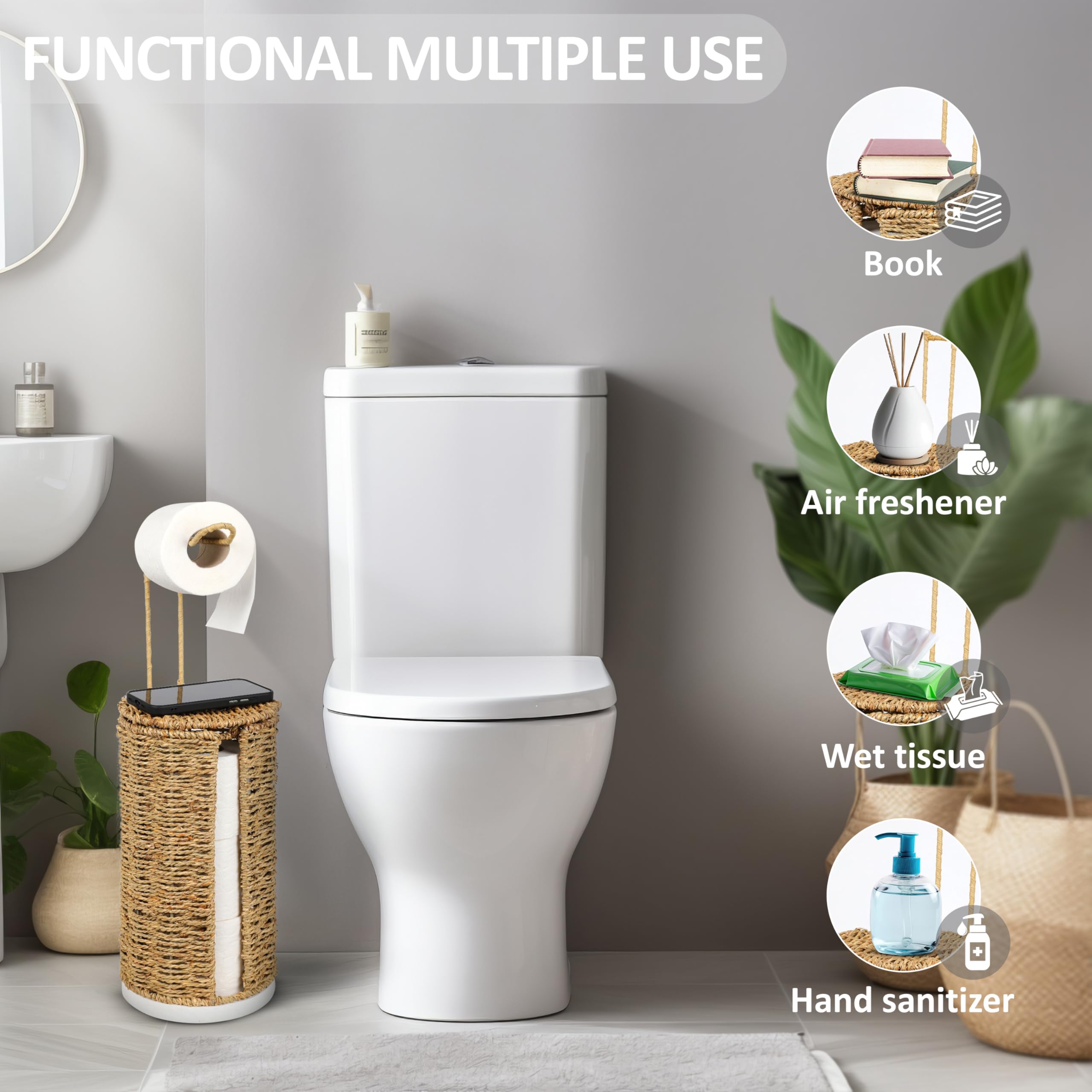 TLUCBAA HOME rust-resistant wicker bracket preserves long-lasting charm.