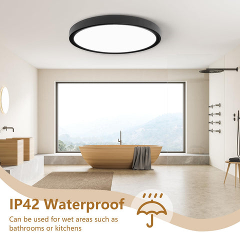 TLZ Lighting ultra-thin 0-98inch black ceiling light for low ceilings