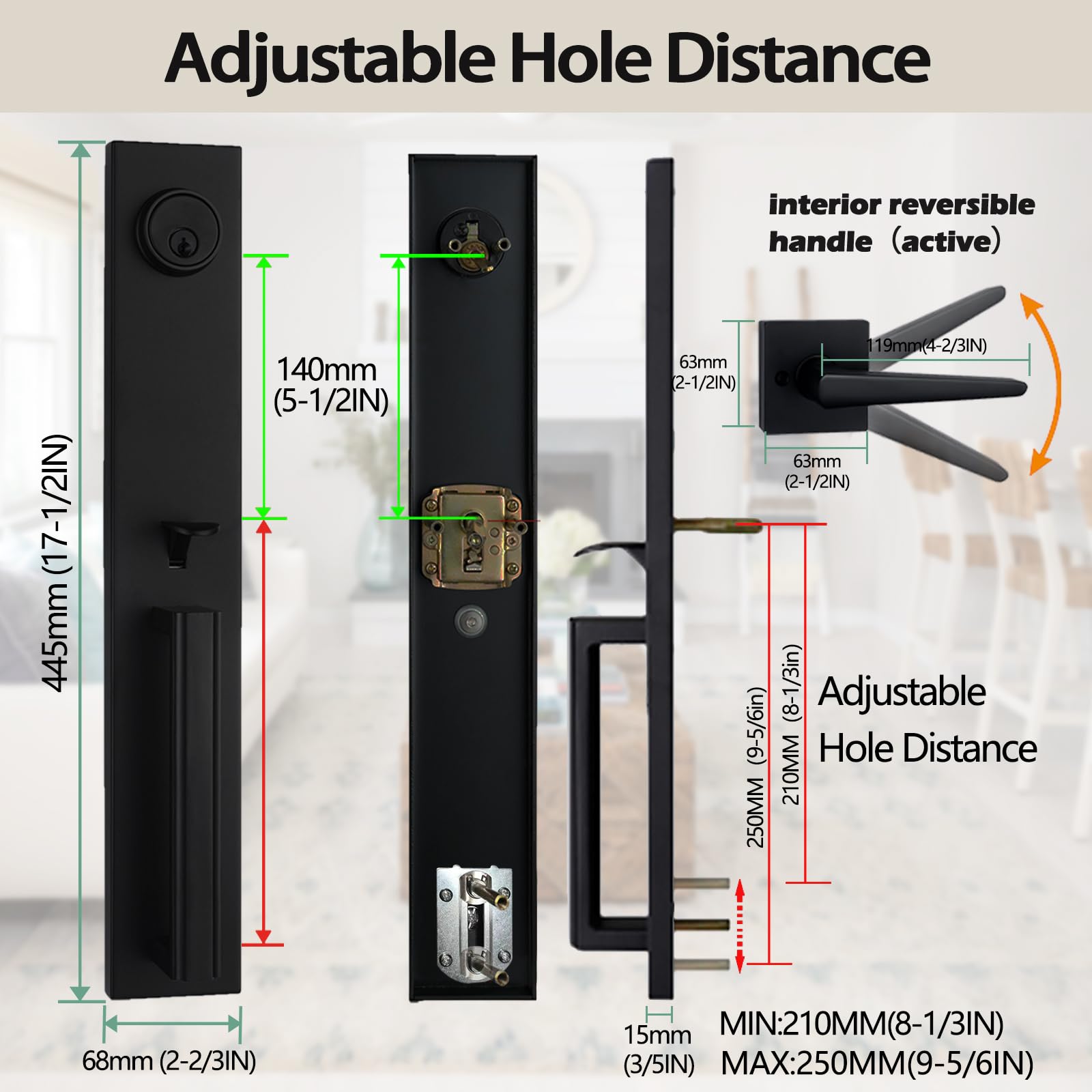 TMC Iron Black dummy inactive handle complements the design.