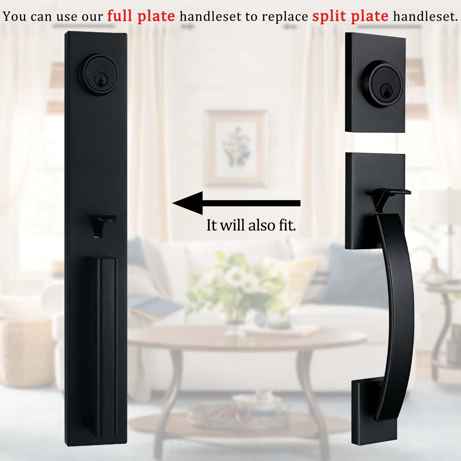 TMC Iron Black reversible design fits both left and right doors.
