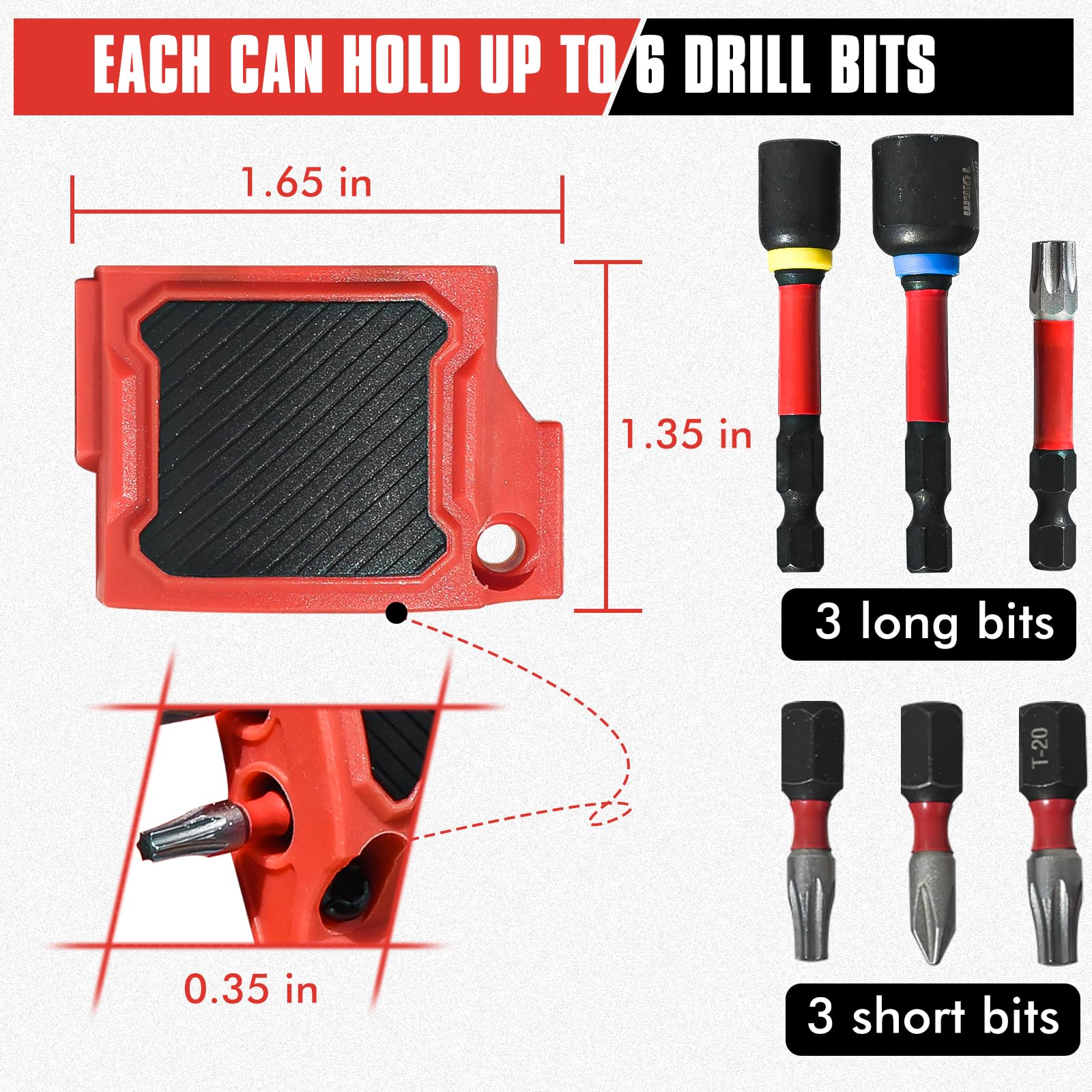 TMEDW 3 standard and 3 long bits storage emphasizes versatile organization.