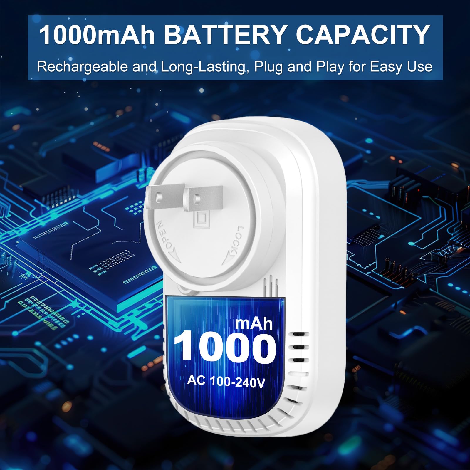 TMEOIIPY 1000mAh backup battery maintains monitoring during outages
