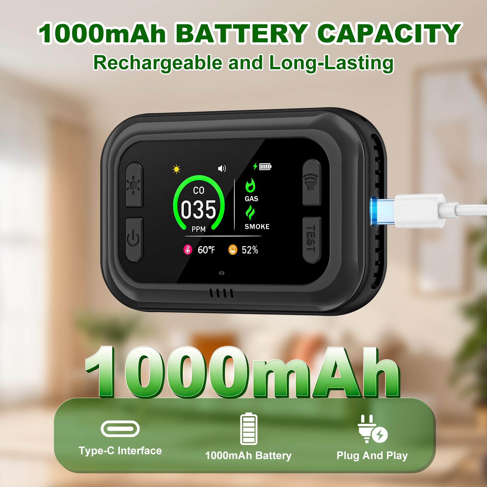 TMEOIIPY natural gas/propane detector helps monitor gas leaks safely.