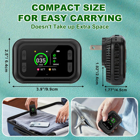 TMEOIIPY travel-friendly detector for hotels, camping, and RVs.