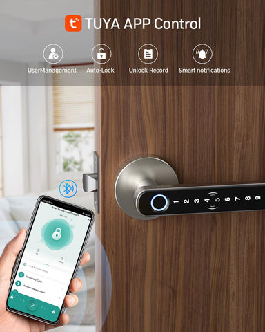TMEZON door lock supports IC cards for flexible entry options.