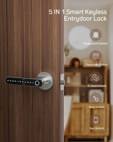 TMEZON fingerprint quick unlock delivers fast access.