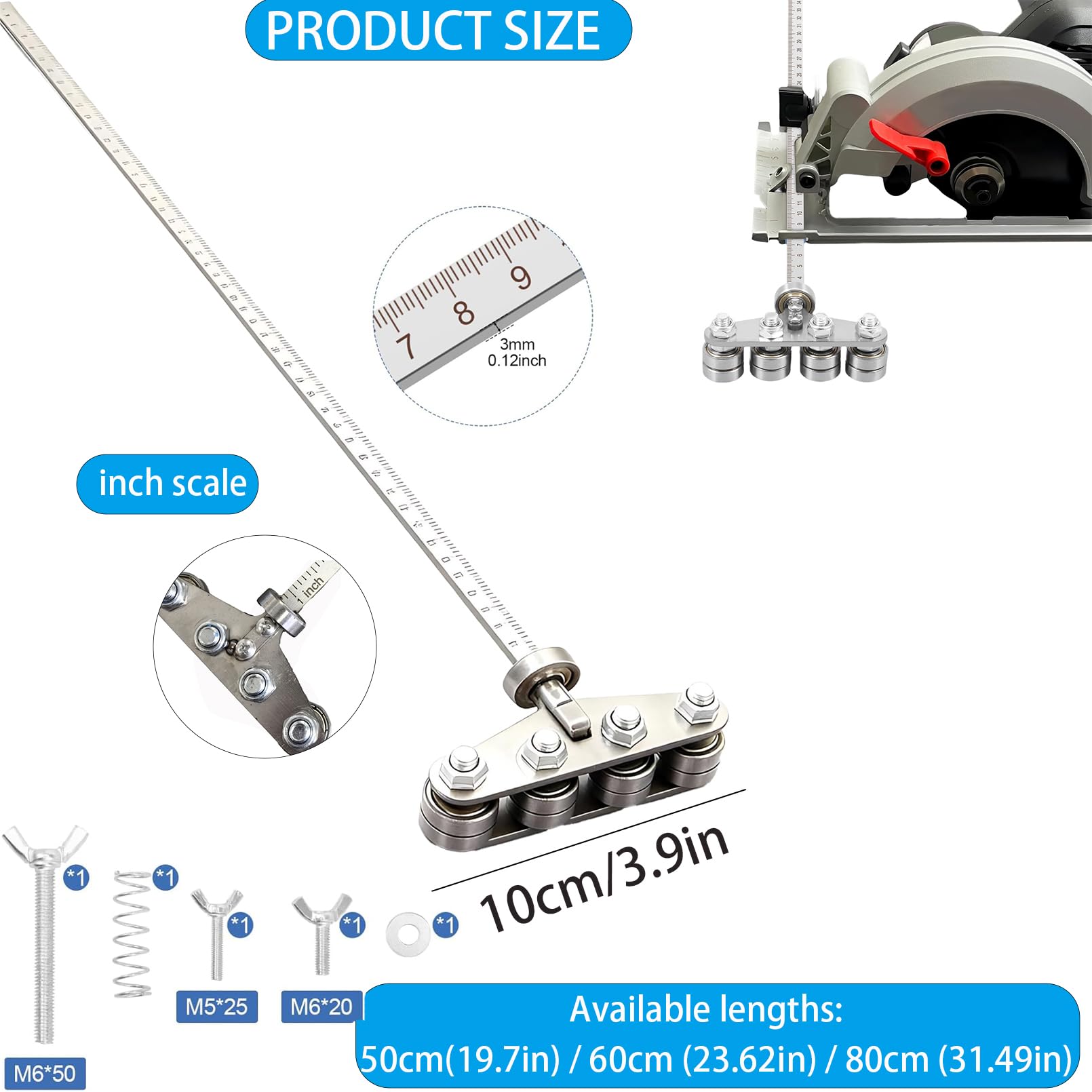 TMFNX adjustable guide rail setup demonstrating quick alignment