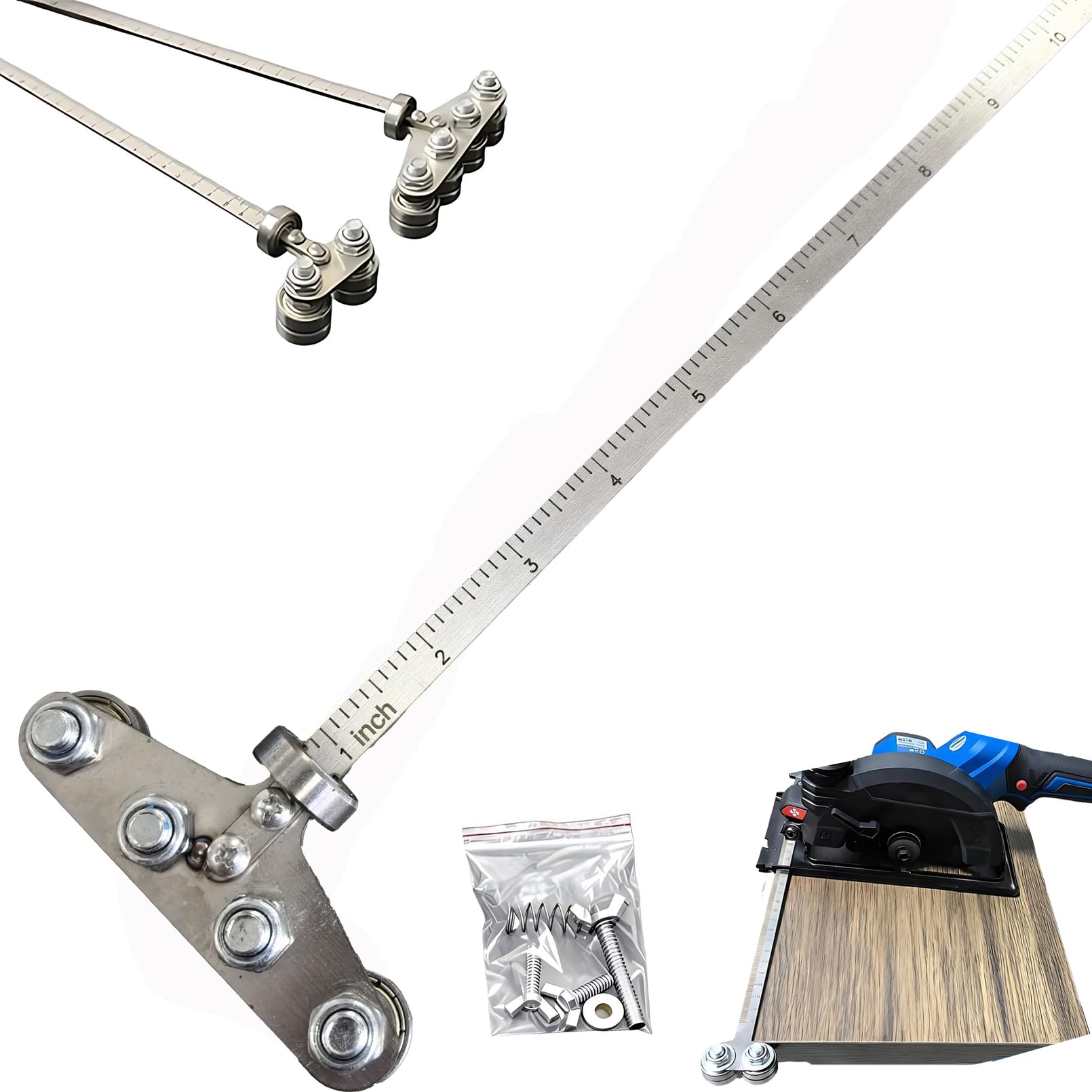 TMFNX circular saw guide rail 24in guiding a straight cut with precision