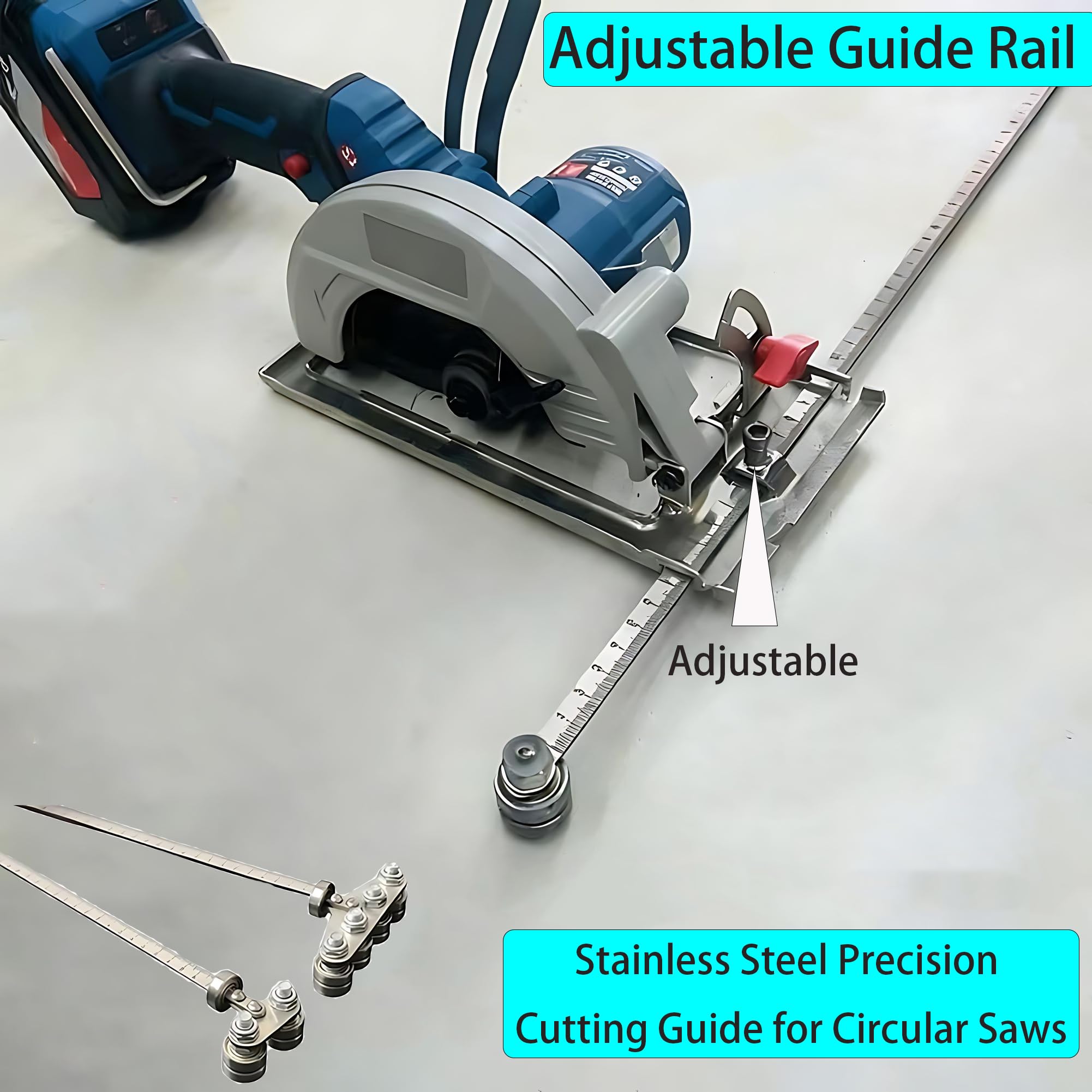 TMFNX guide rail compatible with various circular saw models