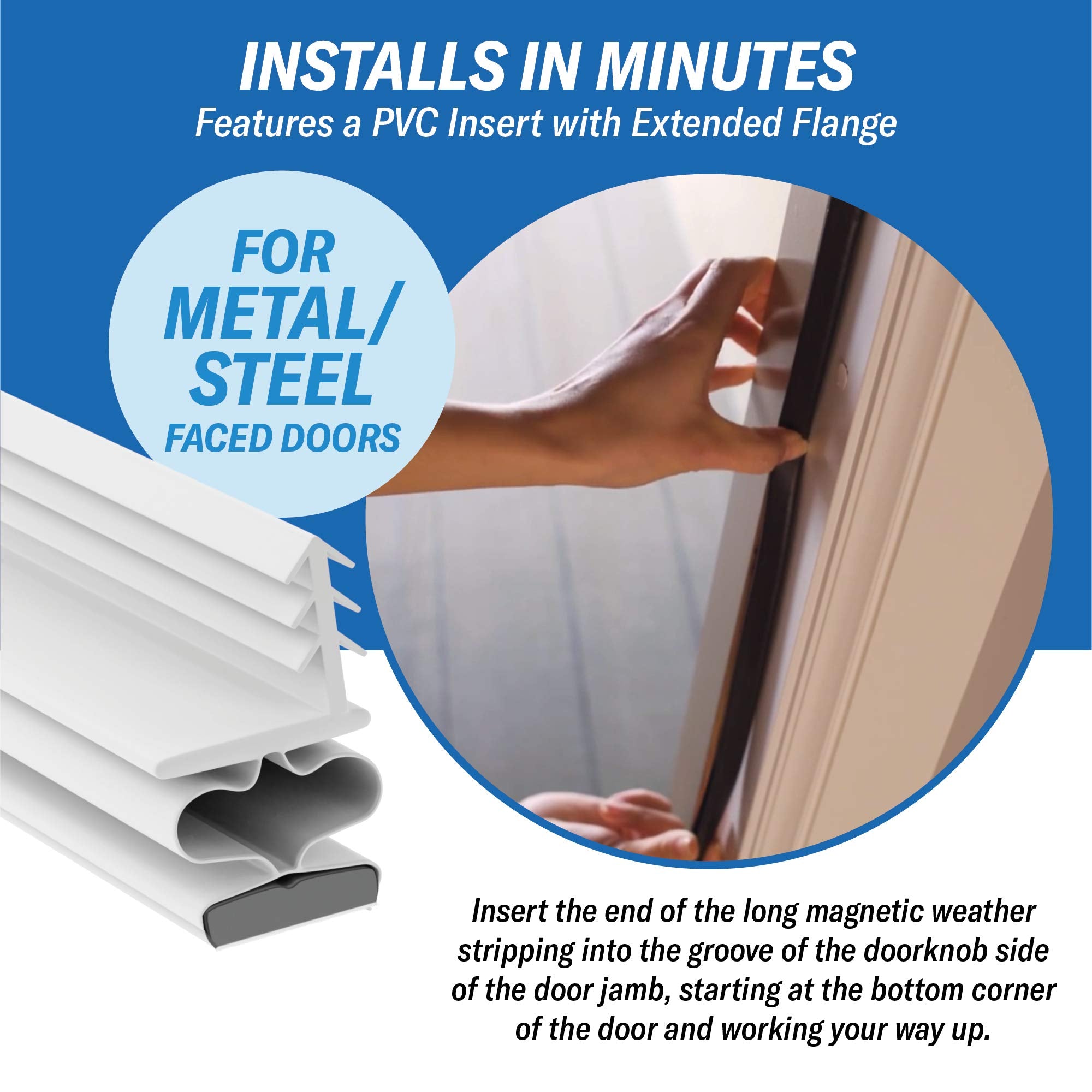 Trademark Hardware TMH door-seal closed view for draft protection.