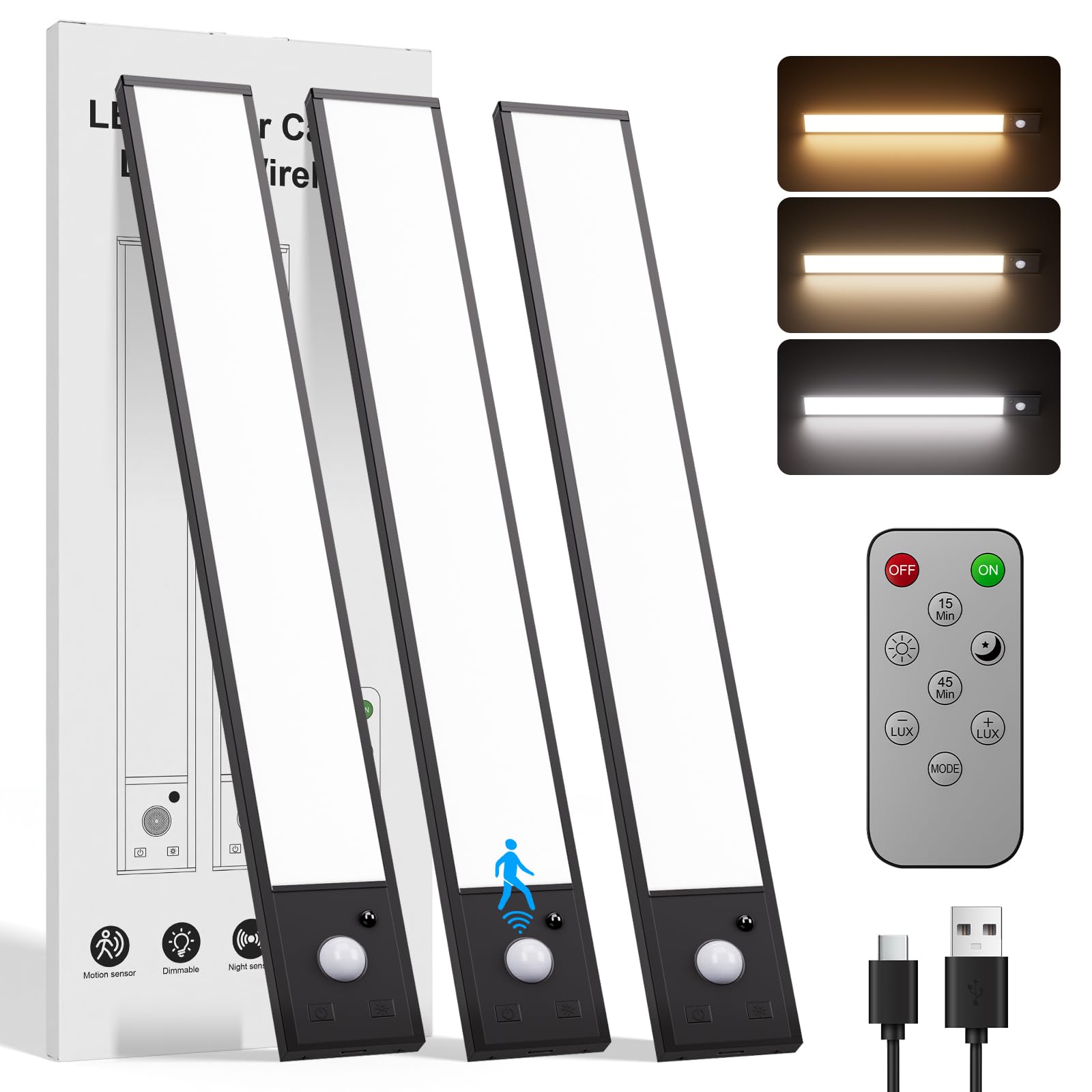 Tnight 12-inch under-cabinet light with 56 LEDs for bright task lighting.