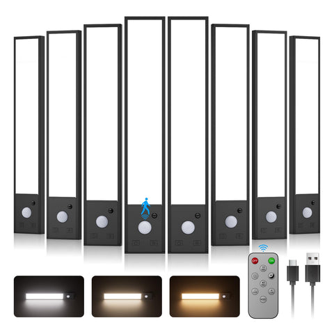Tnight 8-inch under-cabinet lights kit with motion sensor for hands-free kitchen lighting.