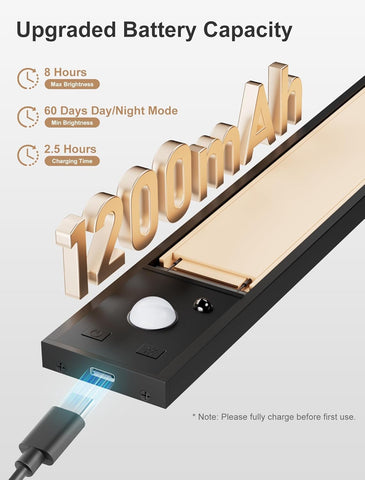 Tnight remote control for easy dimming and color temperature adjustments.