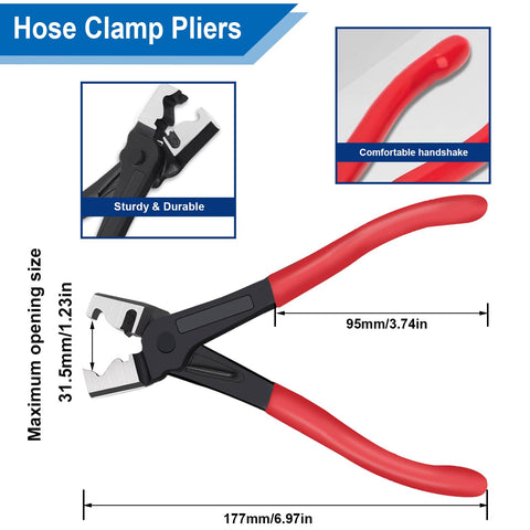 Tnisesm clamps range from 7mm to 18mm for versatile fittings.