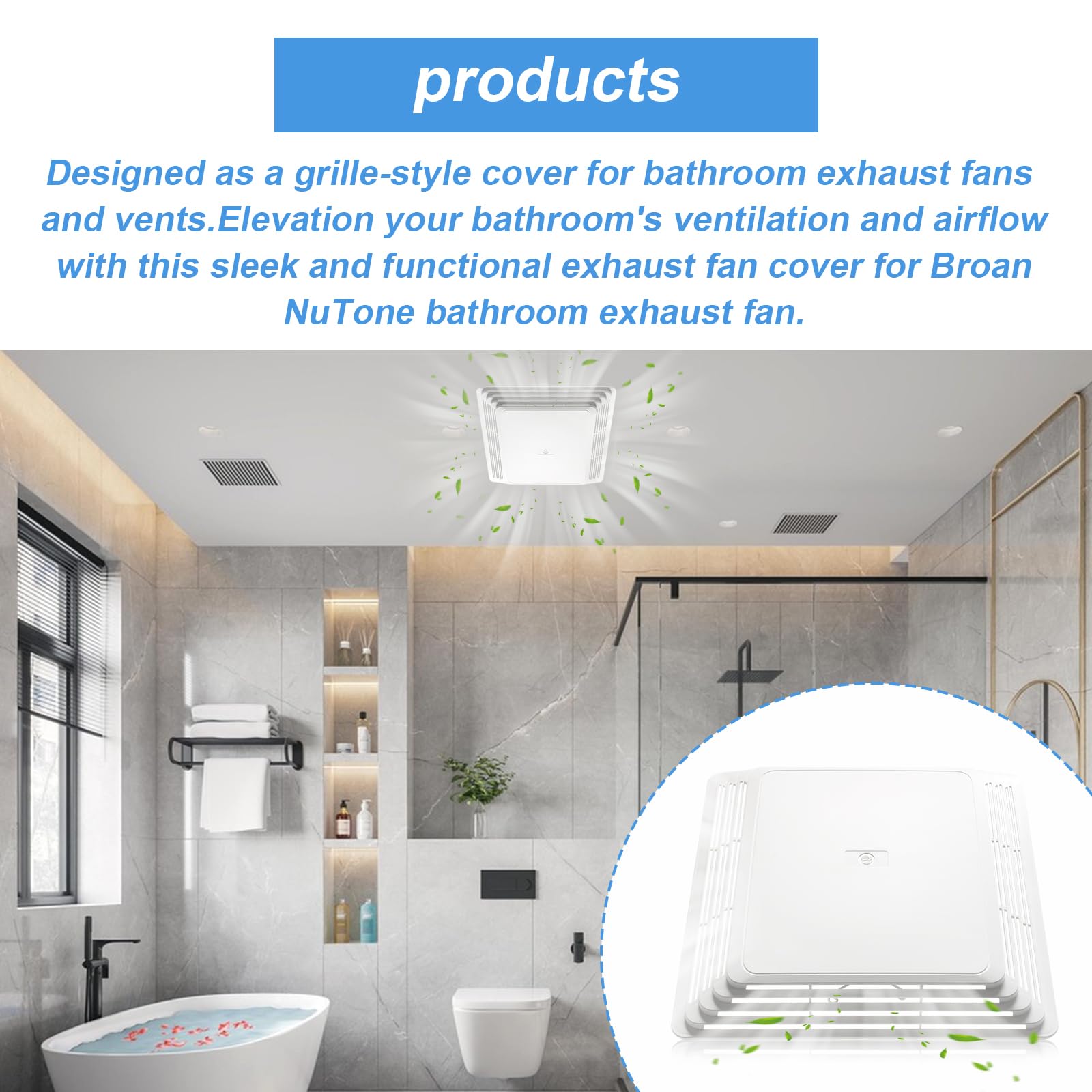 TNITRIB S97013576 grille modern aesthetic that enhances bathroom decor