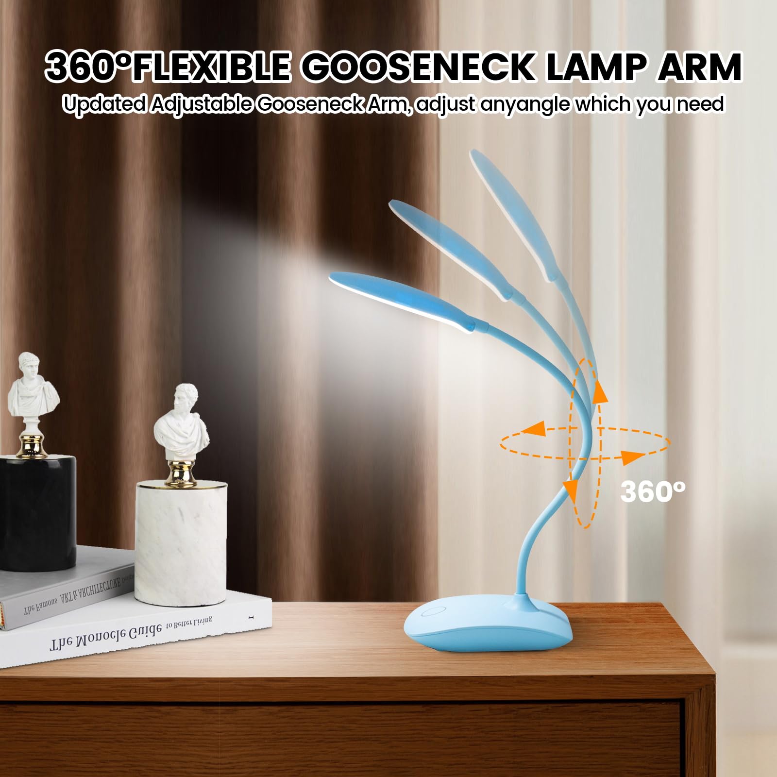 TNNOP desk lamp offering three color modes for diverse tasks.