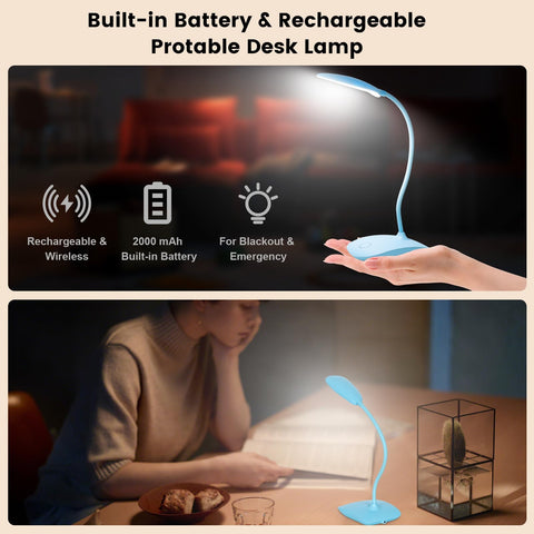 TNNOP desk lamp with 360-degree neck for precise lighting.