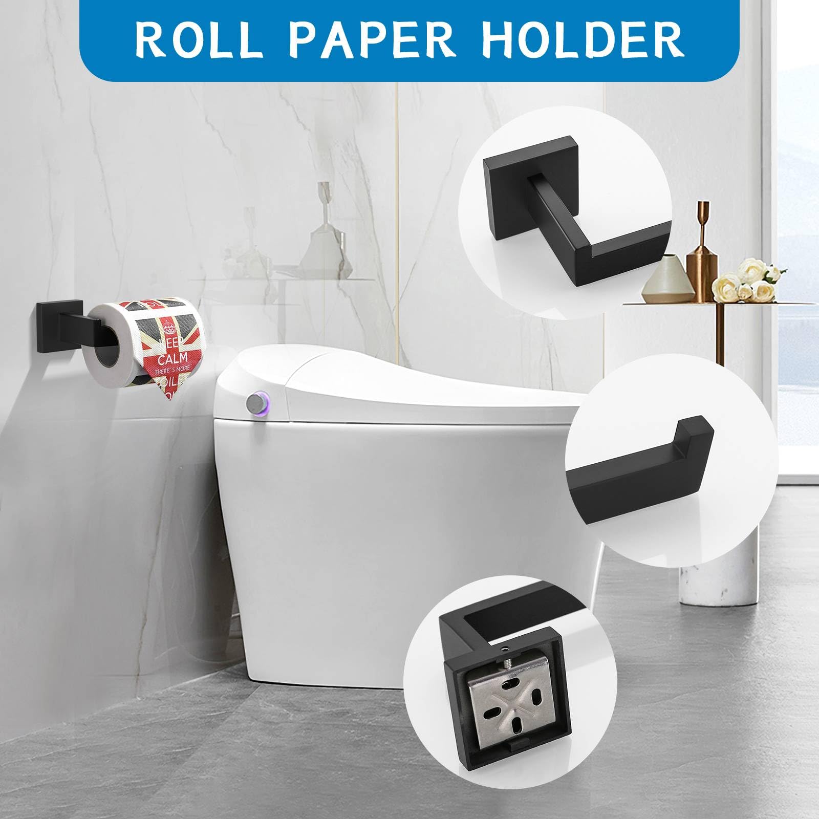 TNOMS matte black robe hook adds convenient, space-saving wall storage.
