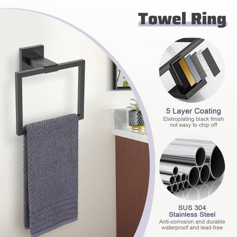 TNOMS base stability feature highlights secure wall-mounted towel rack