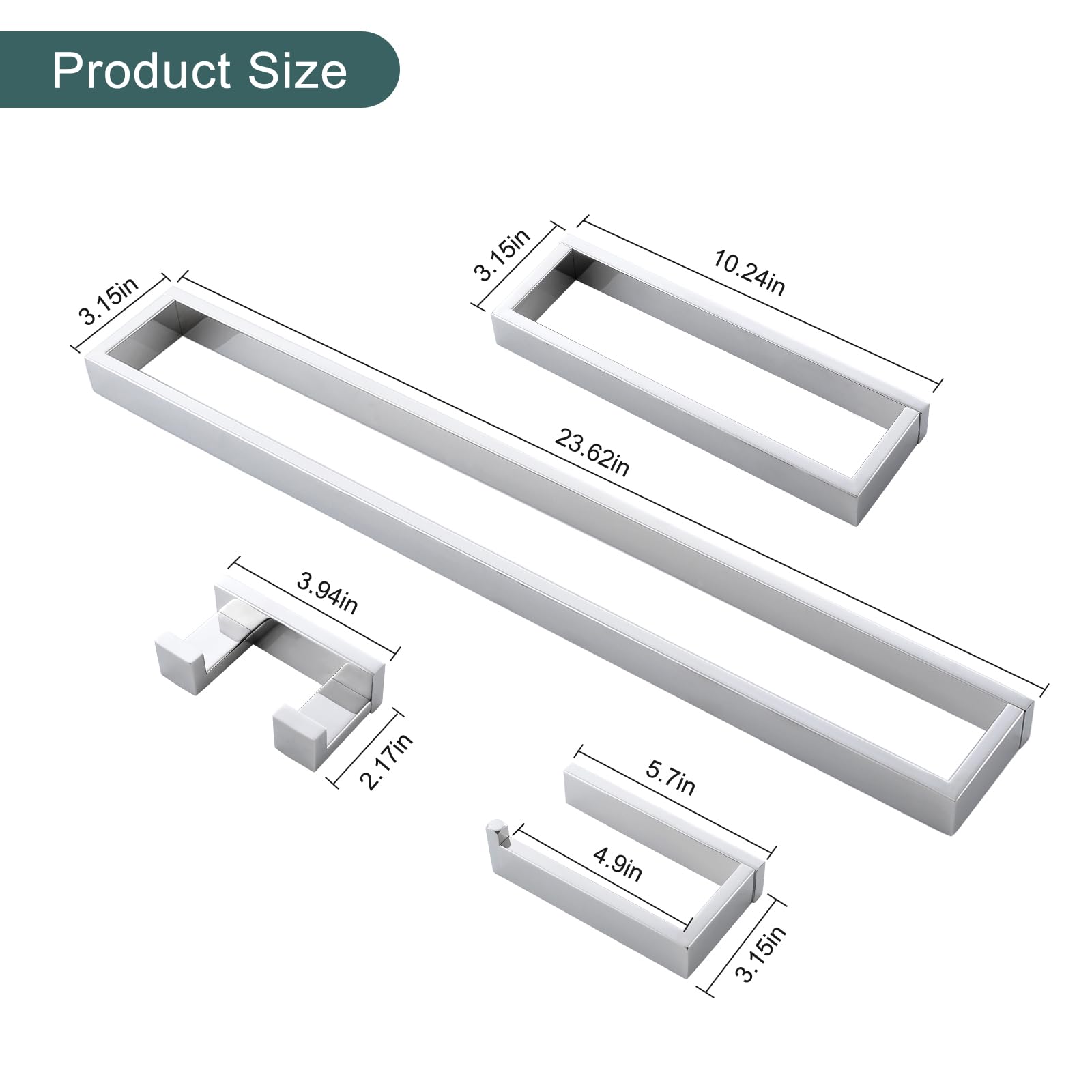 TNOMS stainless steel wall mount brackets detail and quality fit.