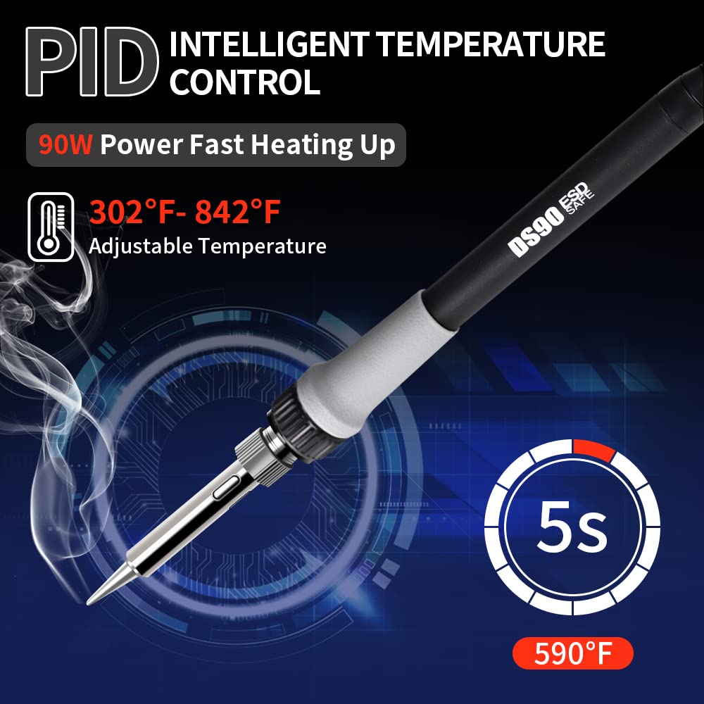 TOAUTO DS90 five-tip kit for versatile soldering tasks