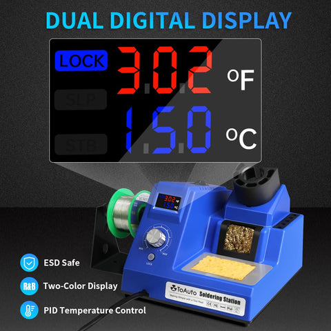 TOAUTO DS90 90W heating core delivers rapid heat for quick soldering.