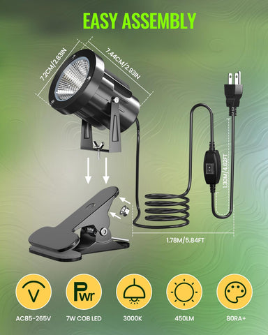 TobeBright adjustable head allows 270-degree directional lighting.