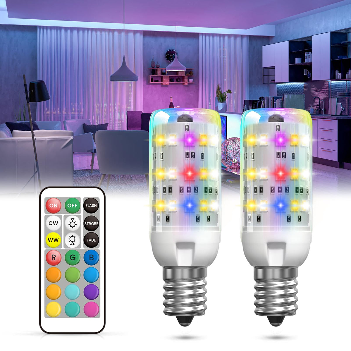 TobeBright E12 color-changing bulb shown for vibrant ambience and versatile mood lighting