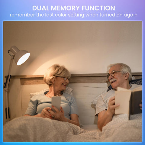 TobeBright memory function saves preferred color and brightness settings