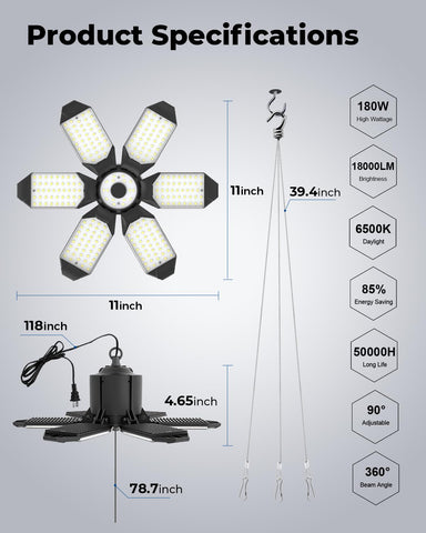 Toberich 360-degree coverage design reduces shadows across the workspace.
