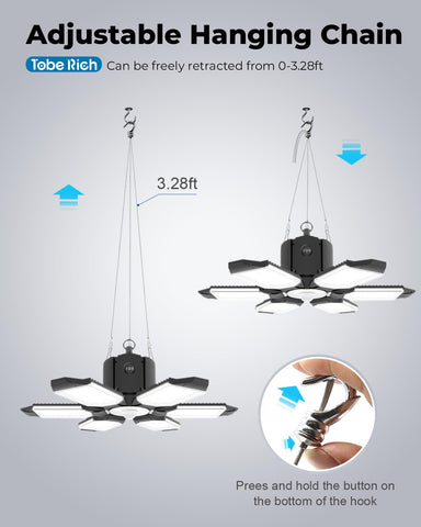 toberich motion sensor garage light durable build for tough garages