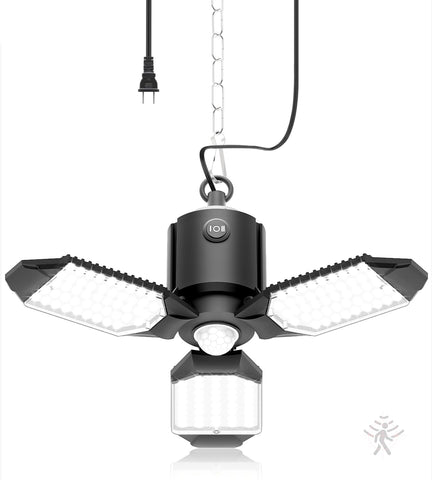 Toberich motion sensor garage light front view with bright 8000LM for clear spaces