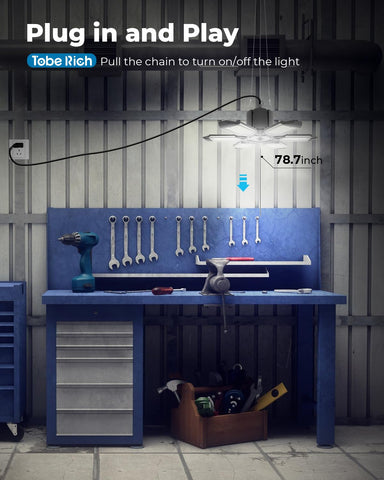Toberich 360-degree coverage with adjustable panels for uniform light.