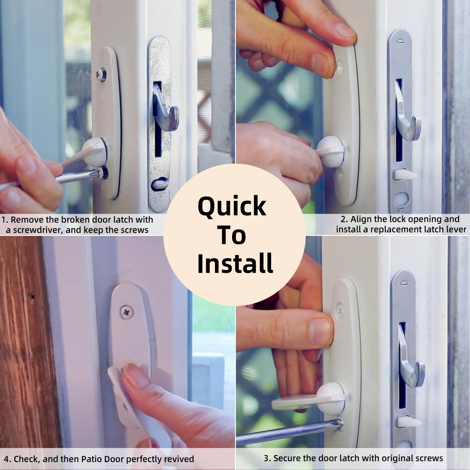 Tobkuxk color-matched screws included with latch upgrade