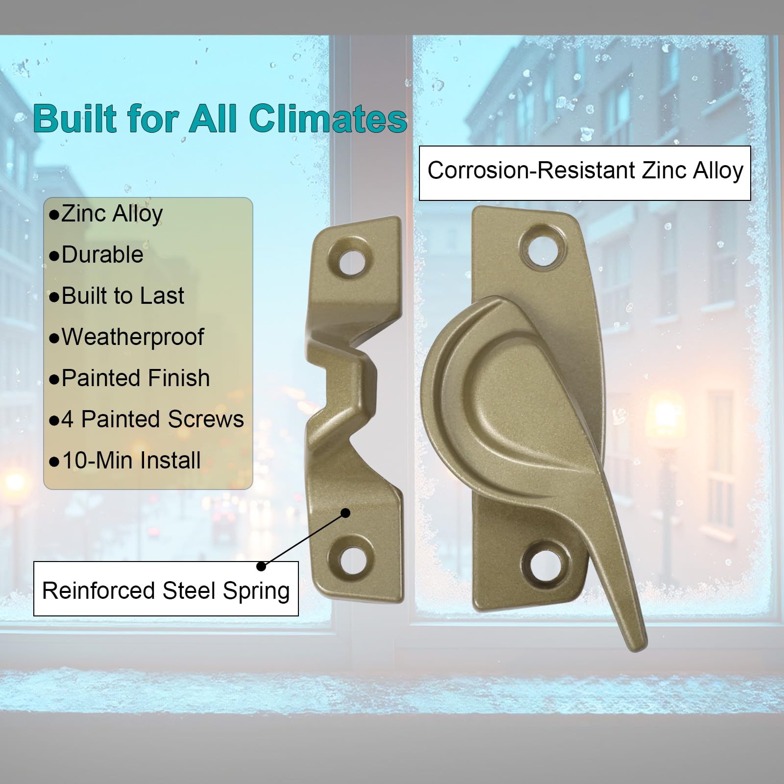 Tobkuxk window lock installed on Andersen 400 Series Tilt-Wash for smooth operation.