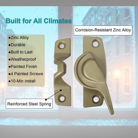 Tobkuxk window lock installed on Andersen 400 Series Tilt-Wash for smooth operation.