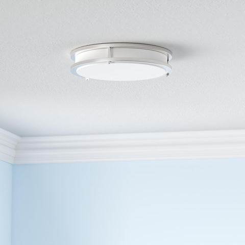 TOBUSA 13-inch diameter ceiling light highlights slim profile and space-saving installation.
