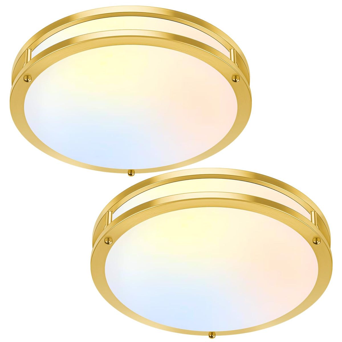 TOBUSA 13-inch brass flush mount light for a modern ceiling upgrade.